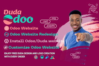design and develop a professional duda website, customize and fix odoo themes