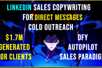 do sales copywriting for linkedin direct messages for 100k per month sale system