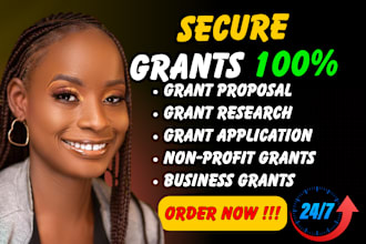 research and write winning grant proposals bids for nonprofit small business
