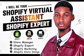 manage shopify store, shopify sales, product listing, inventory as shopify VA