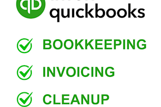 do quickbooks bookkeeping, invoice, cleanup, reconciliation