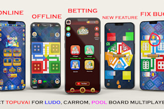 develop ludo carrom poker pool game for you