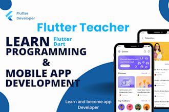 teach you flutter and dart for IOS android app development
