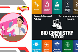 tutor biochemistry, cell biology, neuroscience, chemistry and biology