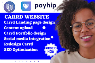 design carrd website, redesign carrd landing page , carrd co payhip landing page