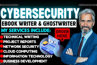 write cybersecurity ebook, kali linux cloud computing technical writing brochure