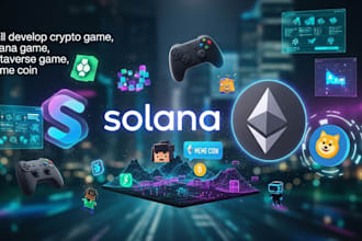 develop crypto game, solana game, metaverse game, ethereum game, meme coin
