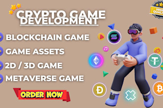 develop crypto game, solana game, metaverse game, ethereum game, meme coin