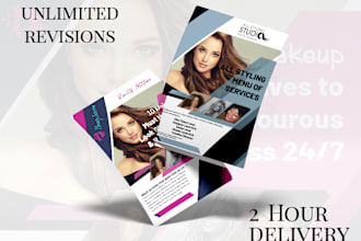 design your spa, salon, gym and price list menu