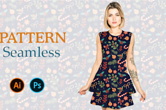 design floral seamless patterns for textile prints
