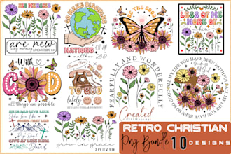 create retro sublimation, christmas, new christian, halloween, svg, png design