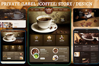 design money making private label shopify coffee store beverages website