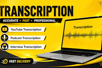 transcribe audio and do podcast interview youtube transcription