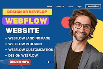 design webflow landing page website, redesign webflow, figma to webflow, webflow