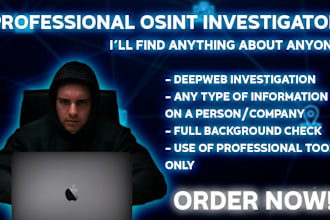 do osint research on anyone and give you detailed info