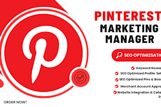 setup SEO optimized pinterest account with pins and boards