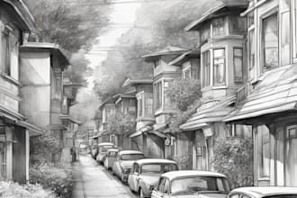 make design or utility patent draw make a detailed building line drawing