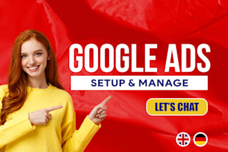 create and manage google ads campaign in german with conversion tracking