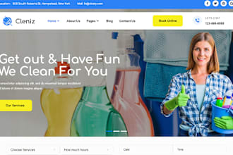 cleaning service website, office cleaning, clean website, booking koala website