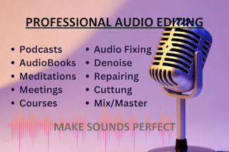 edit, clean, master your podcast audio within 24 hours