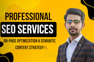 provide SEO services, on page optimization and semantic content strategy
