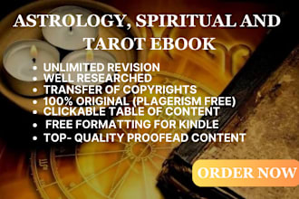 ghostwrite 30,000 words astrology, tarot, spirituality, witchcraft ebook writing