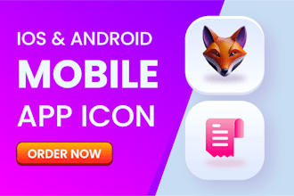 design a modern app icon logo for you