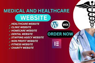 design homecare website, healthcare website, medical website, dental website,