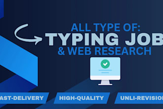 do any kind of typing job