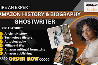 be your amazon history, biography, memoir, or american history ghostwriter