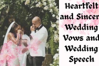 write your graduation, father of the bride wedding speech, wedding vows