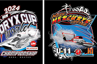 boat racing tshirt design