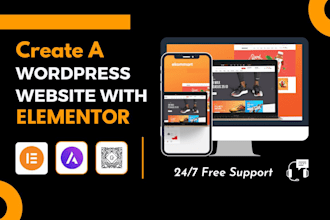 built a elementor website with astra gutenberg astra pro