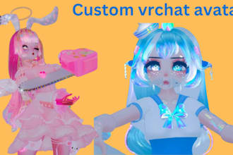 3d vrchat model, avatar, vtuber, vr character, custom avatar, anime modeler