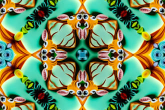 create patterns for designing of tiles and glass printing