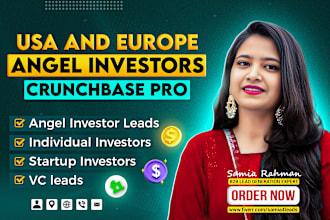 find angel investors, seed, venture capital, private investors and b2b lead list