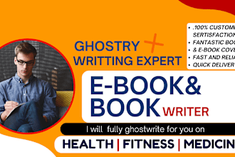 ghostwrite on health, fitness, medical books and ebooks, do ebook cover design