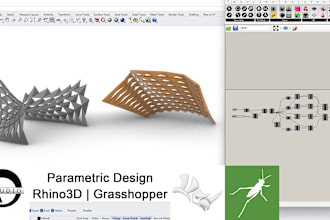 design custom parametric designs using rhino, grasshopper3d