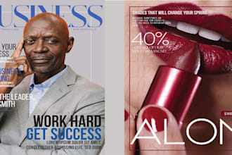 design a professional magazine cover