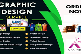 be your graphic designer in adobe illustrator, adobe photoshop, or canva work