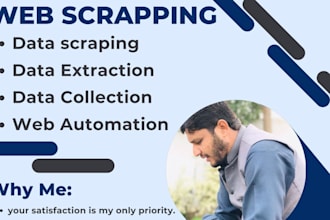 do web scraping and data extracting from any website