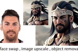 fix ai realistic face swap , image upscale , object removal