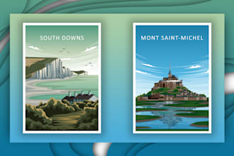 draw any amazing travel poster any place in the world