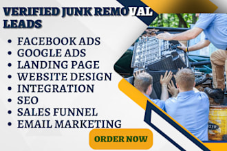 generate converting junk removal leads trash  dumpster hauling handyman website