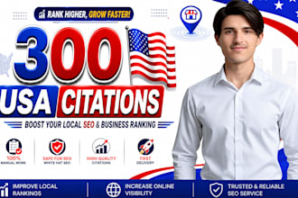 do 300 USA local citations and directory submission