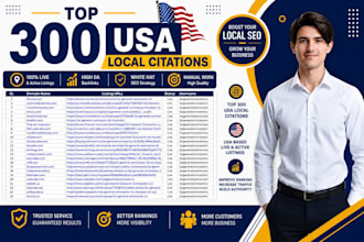 do 300 USA local citations and directory submission