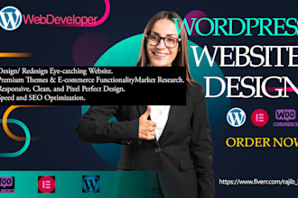 create wordpress website design, blog or website development