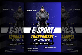 design professional esports gaming event flyer poster