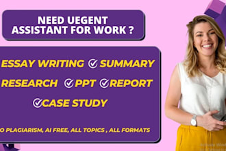 write urgent essay writing, ppt, research, report and essay writing