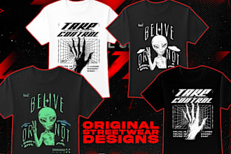 craft original streetwear tshirt with edgy brutalist designs
